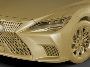 lexus ls500 2021 hybrid and f-sport 3D Модель