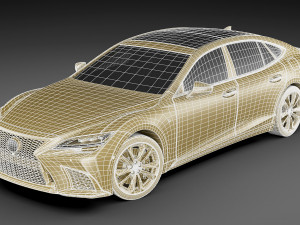 lexus ls500 2021 hybrid and f-sport 3D Модель