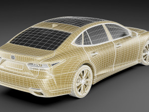 lexus ls500 2021 hybrid and f-sport 3D Модель