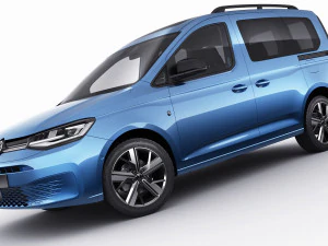 volkswagen caddy life 2021 3D Model