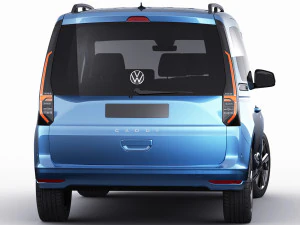 volkswagen caddy life 2021 3D Model