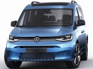 volkswagen caddy life 2021 3D 模型