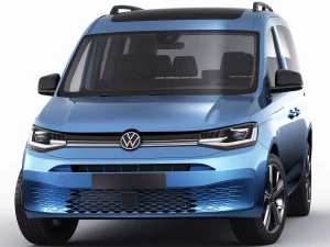 volkswagen caddy life 2021 3D Model
