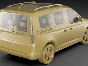 volkswagen caddy life 2021 3D Model