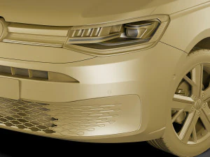 volkswagen caddy life 2021 3D Model