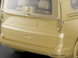 volkswagen caddy life 2021 3D Model