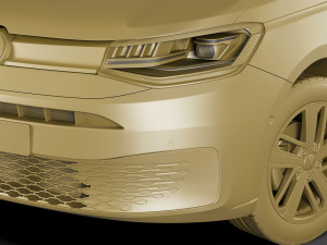 volkswagen caddy van 2021 3D Modell