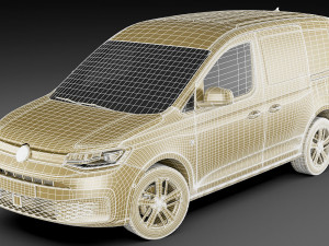 volkswagen caddy van 2021 3D Modell