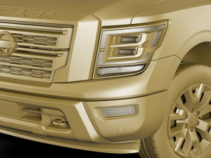 nissan titan 2020 3D Model