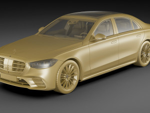 mercedes-benz s-class 2021 amg-line lwb and swb 3D 模型