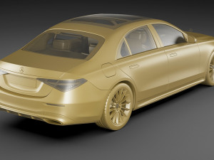 mercedes-benz s-class 2021 amg-line lwb and swb 3D 模型