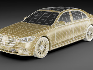 mercedes-benz s-class 2021 amg-line lwb and swb 3D 模型