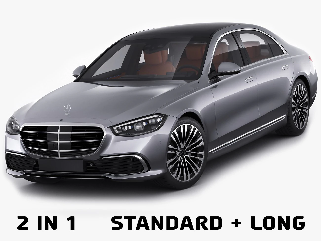 mercedes-benz s-class 2021 lwb and swb 3D Model .c4d .max .obj .3ds .fbx .stl .blend 