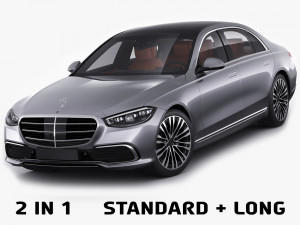 mercedes-benz s-class 2021 lwb and swb Modèle 3D