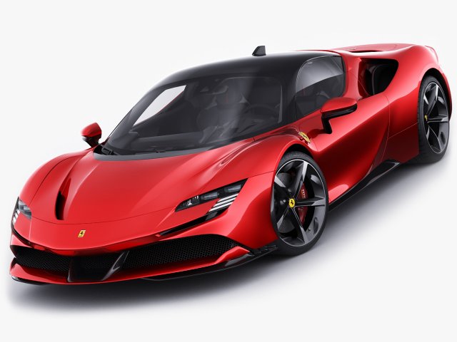 ferrari sf90 stradale 3D Model .c4d .max .obj .3ds .fbx .stl .blend 