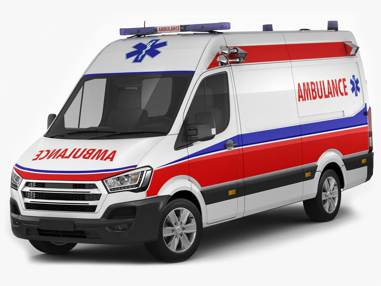 generic ambulance 3D Model .c4d .max .obj .3ds .fbx .stl .blend