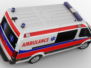 generic ambulance Model 3D