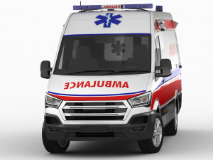 generic ambulance Model 3D