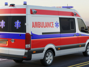 generic ambulance Model 3D