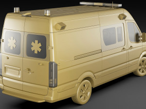 generic ambulance Model 3D