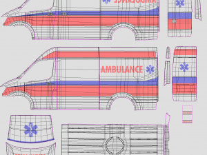 generic ambulance Model 3D