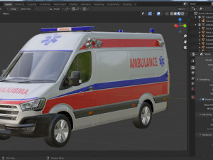generic ambulance Model 3D