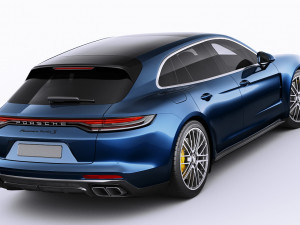 porsche panamera turbo s and sport turismo 2021 3D Model