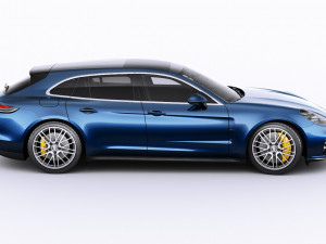 porsche panamera turbo s and sport turismo 2021 3D Model