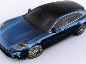 porsche panamera turbo s and sport turismo 2021 3D Model