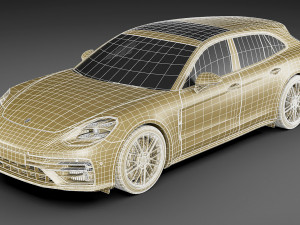 porsche panamera turbo s and sport turismo 2021 3D Model
