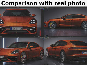 porsche panamera turbo s and sport turismo 2021 3D Model