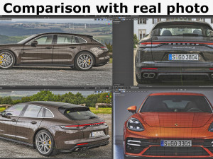 porsche panamera turbo s and sport turismo 2021 3D Model