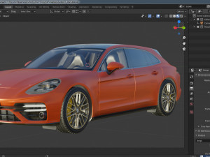 porsche panamera turbo s and sport turismo 2021 3D Model