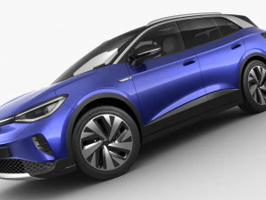 volkswagen id4 2021 3D Model