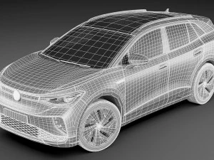 volkswagen id4 2021 3D Model