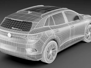 volkswagen id4 2021 3D Model