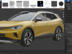 volkswagen id4 2021 3D Model