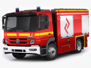 fire truck mercedes atego 3D Model