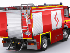 fire truck mercedes atego Modelo 3D