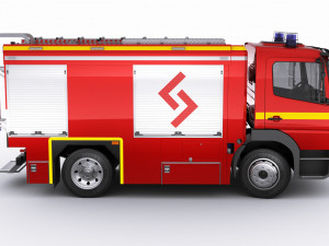 fire truck mercedes atego Modelo 3D