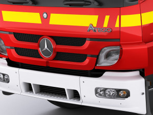 fire truck mercedes atego Modelo 3D