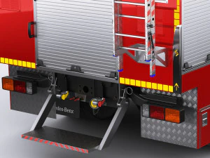 fire truck mercedes atego 3D Model