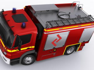 fire truck mercedes atego Modelo 3D
