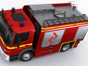 fire truck mercedes atego 3D Model