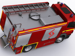 fire truck mercedes atego Modelo 3D
