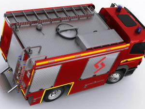 fire truck mercedes atego 3D Model