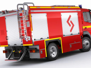 fire truck mercedes atego 3D Model