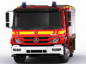 fire truck mercedes atego Modelo 3D