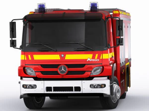 fire truck mercedes atego 3D Model