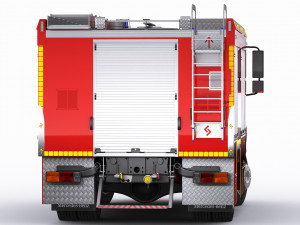 fire truck mercedes atego Modelo 3D